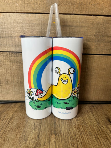 Rainbow Banana Slug Tumbler Water Bottle