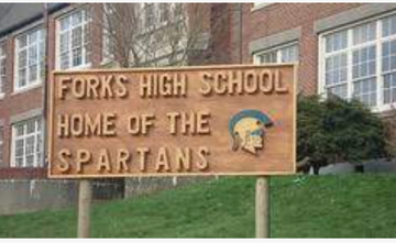 Forks Spartan High School T-Shirt. Printed & Shipped from Forks WA