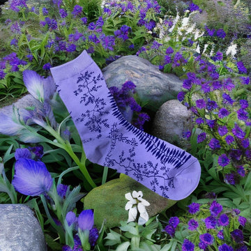 Purple Fresia Bella Socks - One Size Fits Most