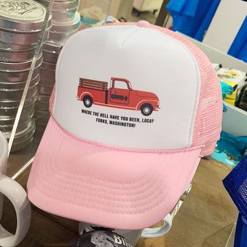 Where The Hell Have You Been Loca Trucker Hat with Bella's Truck